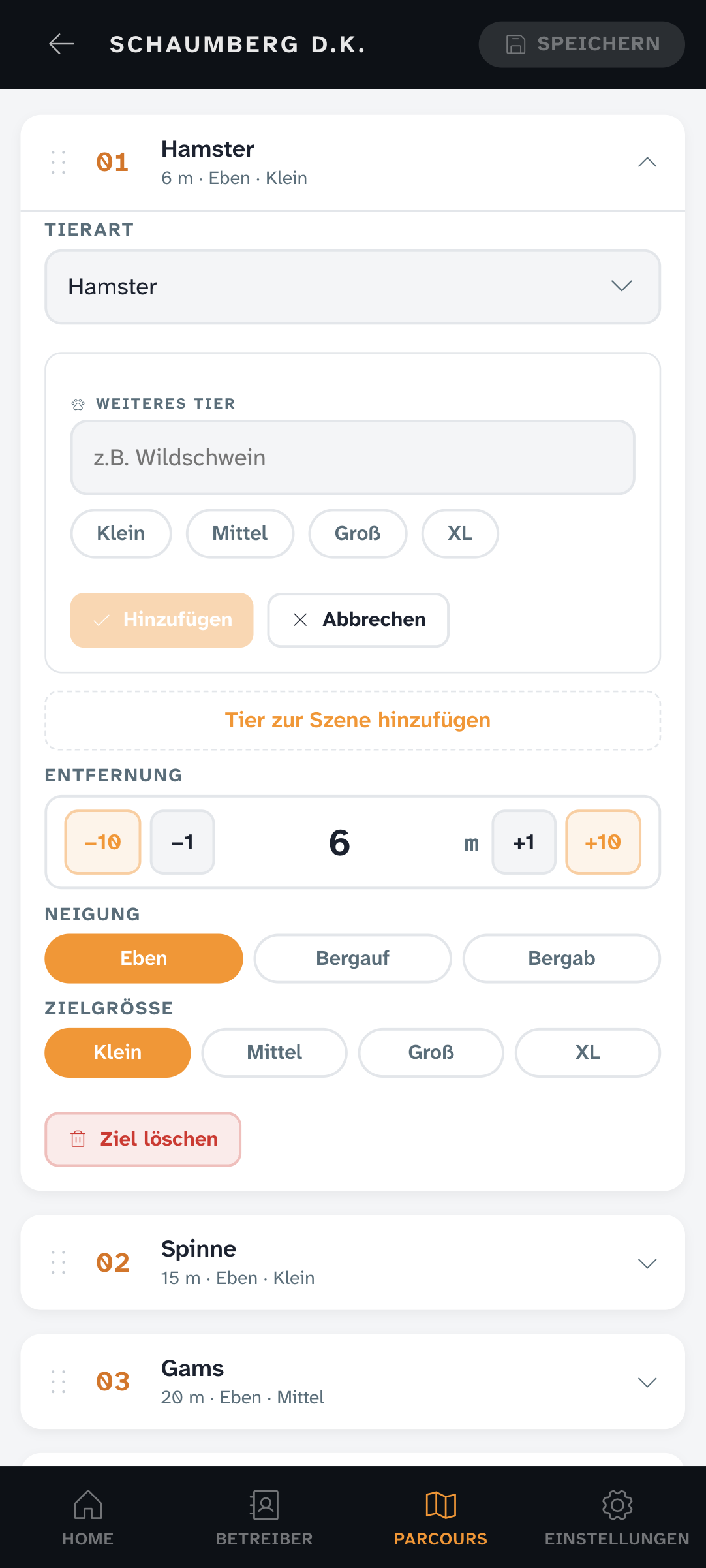 littlejohn App – Szenen-Erfassung mit Entfernung und Neigung